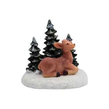 Imagem de Lilihuimaoyi Miniaturas de Animais Natalinos em Resina, Ideais Como Presente de Aniversário Ou para Outras Ocasiões, Cervo, Tamanho real