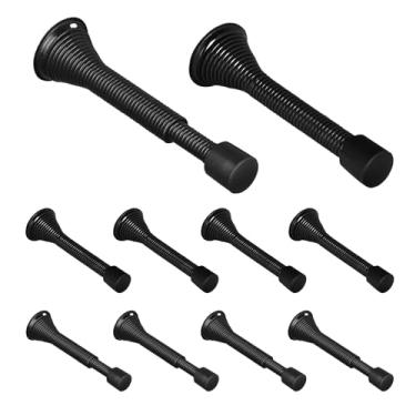 Imagem de Rolhas de porta | Mola de batente de porta rosqueada flexível e resistente | Protetor de para-choque de montagem baixa, 10 peças para dobradiça de segurança, dormitório, portão inferior para casa