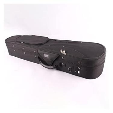 Imagem de Estojo Para Violino Em Forma De Triângulo De Construção Leve Preto Iniciante Tamanho Completo Estojo de Violino (Color : 1/2)