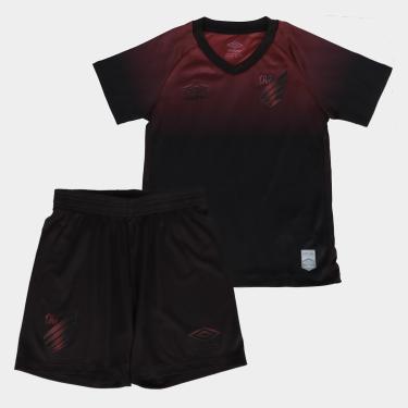 Imagem de Kit Camisa Infantil Athlético Paranaense III 25/26 s/n Torcedor Umbro-Unissex