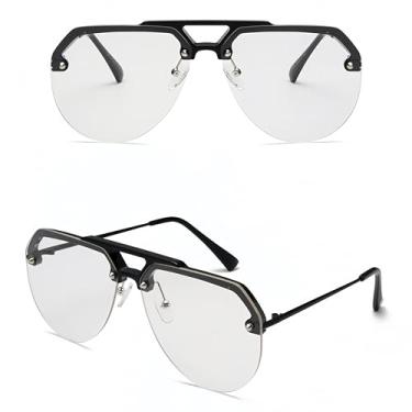 Imagem de HPIRME Óculos de meia armação hip-hop masculino e feminino (1)
