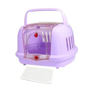 Imagem de ＡＷＨＡＯ Canil para Cães Pet Travel Carrier Respirável Pet Supplies Leve Portátil Transportadora para Cães Gato Gatinho Cachorro Interior Exterior, Roxo