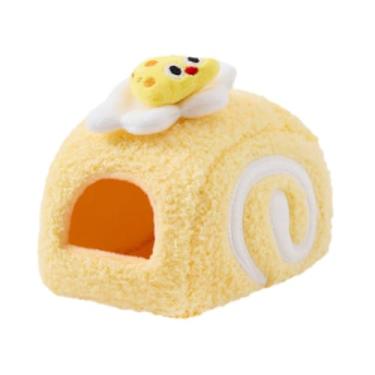 Imagem de Generic Cama para hamster, toca para porquinho-da-índia, macio e confortável para dormir no inverno, habitat ideal para furões, chinchilas e outros, Amarelo