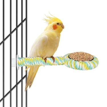 Imagem de ASOCEA Tigelas para gaiola de pássaros, poleiro, copo de alimentação de periquito, alimentador de papagaio, tigela de comida de papagaio, acessório para periquito, periquito, periquito, papagaios