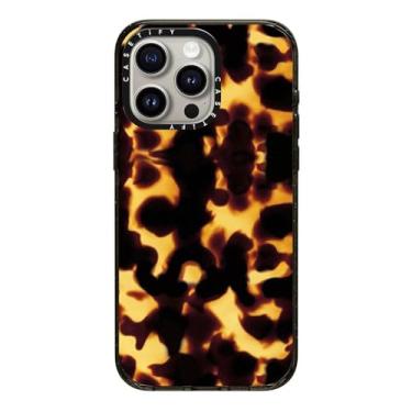 Imagem de CASETiFY Capa Impact para iPhone 15 Pro Max [4X testado contra quedas de grau militar/proteção contra quedas de 2,5 metros/compatível com Magsafe] - carapaça de tartaruga - preto transparente