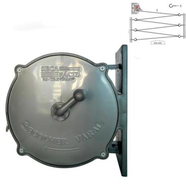 Imagem de Varal Retrátil Parede Recolhível Roupas Corda 30m Manivela Cores Trevisan (Cinza)