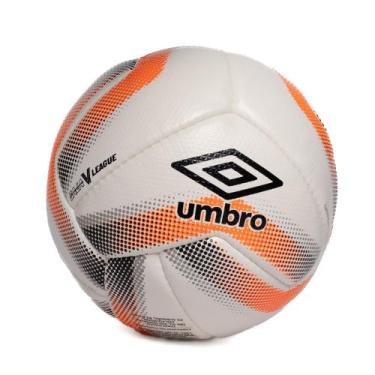 Imagem de Bola Futsal Umbro Sala V League Gomos Costurados Branco/laranja, Branc