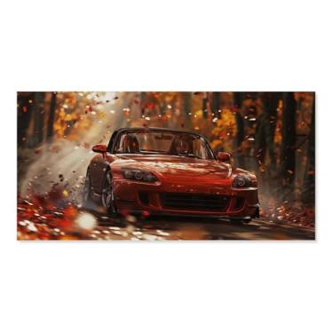 Imagem de HouLaiZhe S2000 Extreme Speed Falling Leaves Cool Posters Canvas Wall Aesthetic Room Decor Wall Painting Prints Gallery Room Wall Decor for Bedroom Living Room Office 20 x 40 polegadas (50 x 101 cm)