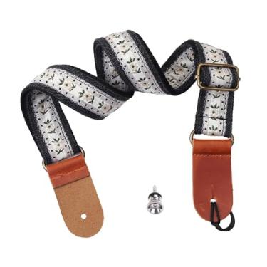 Imagem de MERIGLARE Correia para ukulele ajustável em comprimento, portátil, de 75 cm a 127 cm, antiderrapante, com pino de fixação, alça de ombro para palco, aulas e, Style a