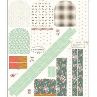 Imagem de Painel de 91,4 cm x 109,2 cm Sunset Ridge Mochila Painel Florais Pontos Xadrez Padrões Costura Riley Blake Tecido de Algodão Multicolorido (P15739-PAINEL)