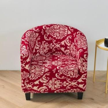 Imagem de Capas de poltrona, capas de cadeira redondas estampadas macias, protetor de móveis, fundo elástico, resistente, lavável, para bar, café, hotel, quarto de hóspedes - tipo 15||meio círculo individual 65