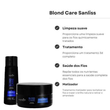 Imagem de Kit Blond Care Terapia E Tratamento Capilar 2 Passos 600 Ml - Sanliss