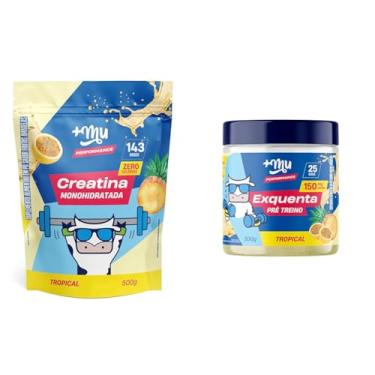 Imagem de +Mu Kit Creatina Tropical 500g com Pré-treino Exquenta Tropical