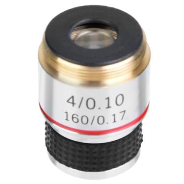 Imagem de Generic Microscópio Biológico 4x Lente Objetiva Acromática 160/0.17 para Observação de Sem Aberração Cromática Liga de Alumínio