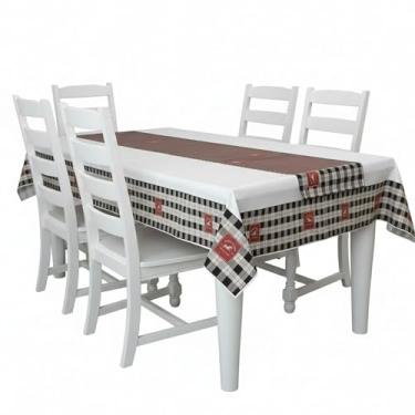 Imagem de Toalha de mesa de plástico descartável retangular Yellowstone - 137 cm x 274 cm (1 peça) - Tema autêntico de programa de TV - Perfeita para assistir a festas e eventos com tema ocidental