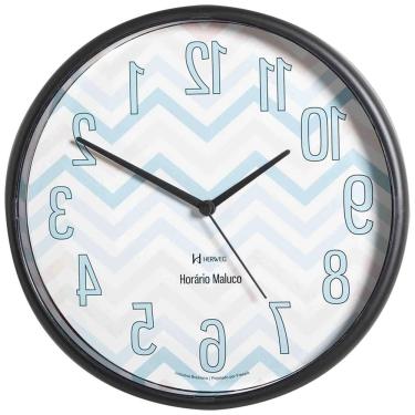 Imagem de Relógio De Parede Herweg Ref: 660059-034 Preto Horário Maluco