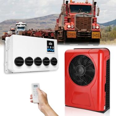 Imagem de Ar condicionado de 12 V 13000 BTU, ar condicionado CC de 12 volts para estacionamento de semi caminhões, mini unidade AC dividida, inversor A/C silencioso, econômico para caminhão dorminhoco, reboque