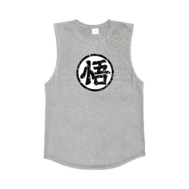 Imagem de Camiseta Regata Masculina De Algodão Com Estampa Engraçada De Anime Ja