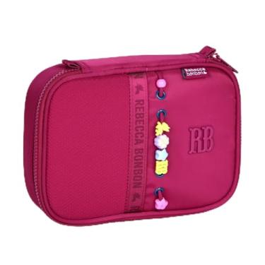 Imagem de Estojo Box Rebecca Bonbon Beaded Fun 100 Pens Grande Resistente Feminino Escolar (Rosa)
