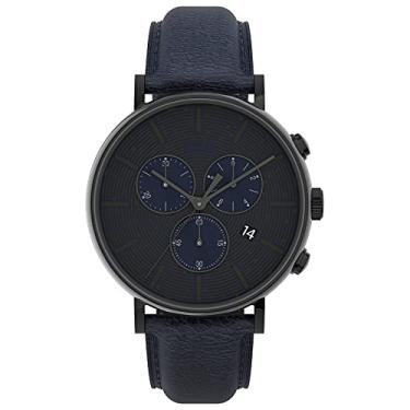 Imagem de Timex Relógio masculino Fairfield Chrono 41 mm, Azul/preto, One Size, 41 mm Fairfield Chronograph Caixa de latão de baixo chumbo
