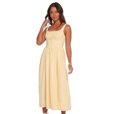 Imagem de Petal & Pup Vestido midi feminino Kinslee amarelo Gingham, Gingham amarelo, GG