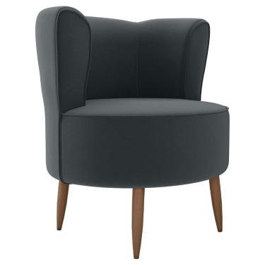 Imagem de Poltrona Decorativa Pes Palito Savana  Milani Store Cinza