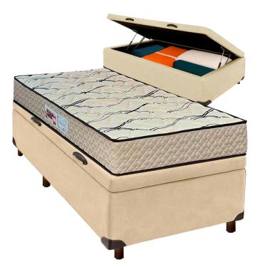 Imagem de Conjunto Cama Box Bau Blindado Solteiro + Colchão D33 Maxsono Paropas