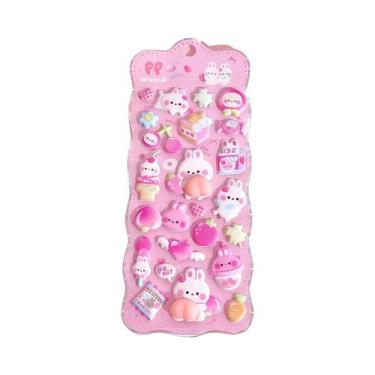 Imagem de Adesivo Kawaii De Coelho 3D Peach Squishy Para Alívio De Estresse, Pre