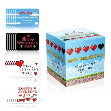 Imagem de Caixa de Dia dos Namorados para crianças com cartão de troca, caixa de correio para lembrancinhas de festa de classe - Pixel Game