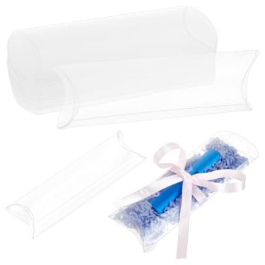 Imagem de BENECREAT 80 pacotes de caixa de lembrancinhas de plástico transparente, caixa de presente de plástico a granel para lembrancinhas de festa de casamento e pequenos presentes, 13 x 4 x 2 cm