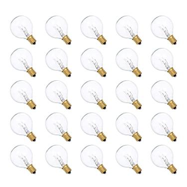 Imagem de Lâmpada Incandescente de Tungstênio G40 AC230V Pacote 25 Base E12 Suporte Soquete IP44 Água Branco Quente para Luz Cadeia Decoração Casa Festa Casamen