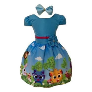 Imagem de Vestido Temático Bichinho fofos Festa - Bento E Maria Moda Infantil, A