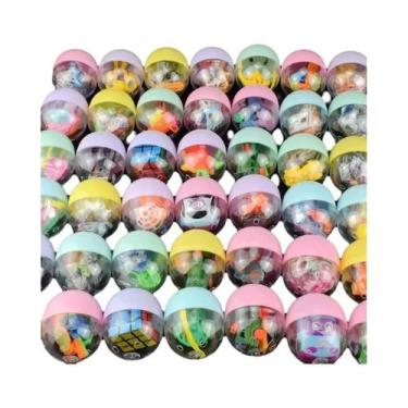 Imagem de Brinquedos Mistos Transparentes Em Casca De Ovo De 55mm, Pacote Com 51