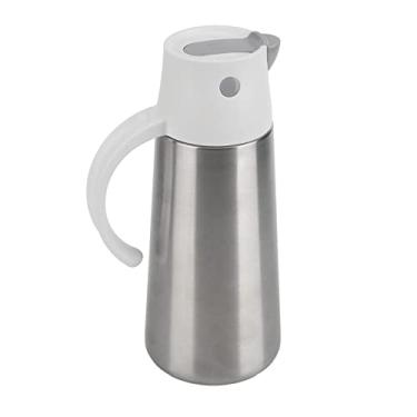 Imagem de aqxreight Recipiente de óleo de Aço Inoxidável Pote 750ML Auto Flip Oil Dispenser Garrafa Opaca e Antioxidante Pote de óleo para Cozinha Temperatura Preta Adequada para Bebês Crianças Pequenas de