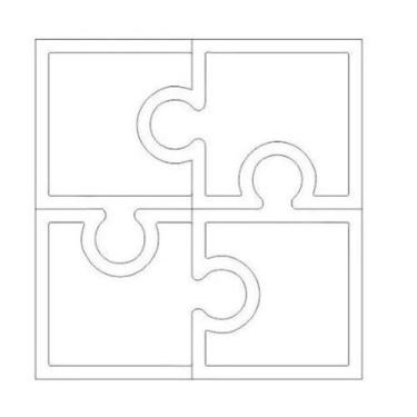 Imagem de Gabarito Molde Personalizado Quebra Cabeça Mdf Cru De 6mm - AGV Criaçõ