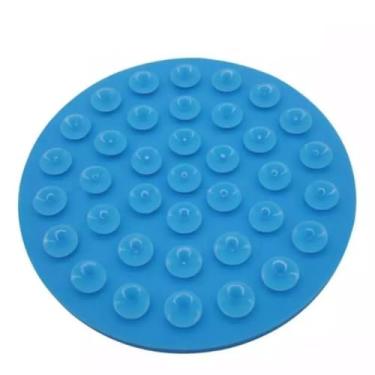 Imagem de Tapete de Lamber para Cães Cachorro, para gato, labirinto petisco ração com ventosa(Azul)