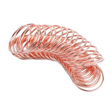 Imagem de AYNEFY Suportes para Números de Mesa, Suportes Redondos para Cartões de Metal Com Conjunto de 50 Peças, Design Elegante de Ferro para Casamentos e Eventos (Ouro rosa)