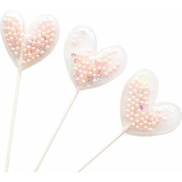 Imagem de Topo de Bolo Coração Pérola