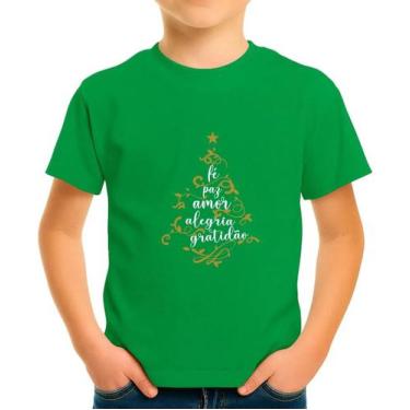 Imagem de Camiseta Camisa Infantil Juvenil Para Menino Menina 100% Algodão Natal