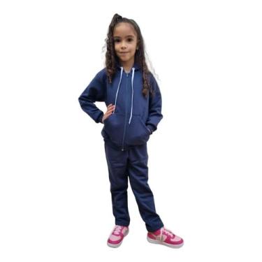 Imagem de Conjunto Moletom infantil Inverno - Fabricação Própria, Azul marinho, 