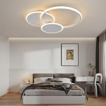 Imagem de Luminaria Lustre Fixo De Teto Redondo Branco Quente 50W - Paylow