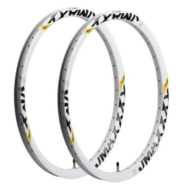 Imagem de Par De Aro 26 Bike Vmaxx Lt Folha 32 Furos Preto Para Disco Vzan Branco