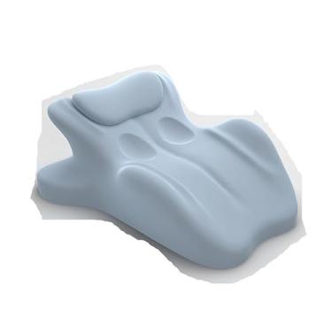 Imagem de Xdalula Almofada de espuma viscoelástica para dormir, ler e apoiar as costas, bumbum. Travesseiro ergonômico para refluxo ácido, alívio de dores nas costas e massagem com capa removível (azul)