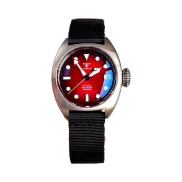 Imagem de Relógio Mecânico Masculino Militar De Mergulho 36mm NH35 Com Safira Ab