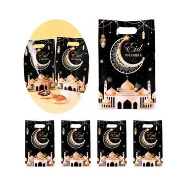 Imagem de Sacolas De Presente Eid Mubarak, Sacolas Plásticas Para Doces E Biscoi