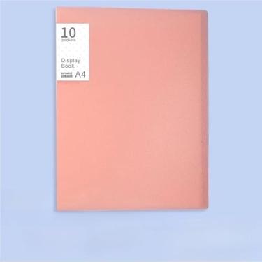 Imagem de Pasta de Catálogo A4 + 60 Envelopes de Plástico - Resistente à Umidade, Sem Arrugas, Protege Documentos para Escritório e Empresa, Essencial de Papelaria (60 folhas,Vermelho)