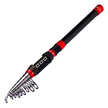 Imagem de Vara de Pesca Portátil Ultraleve Carbono com Anel Cerâmico