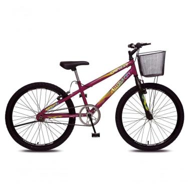 Imagem de Bicicleta Allegra City Aro 24 Sem Marchas Freios V-brake E Cestão Colli