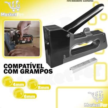 Imagem de Grampeador Profissional Alta Pressão Tapeçaria Estofamento com 1000 Gr