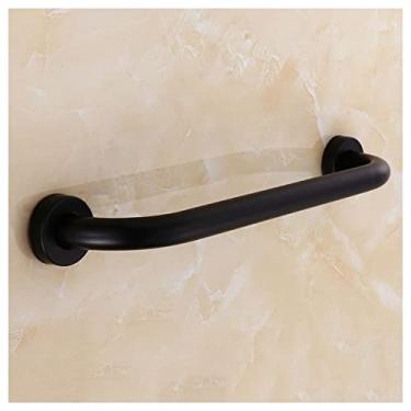 Imagem de Barra de apoio preta para banheiro organizador de prateleira de banheiro (cor: estilo 3) (estilo 1 43 cm)